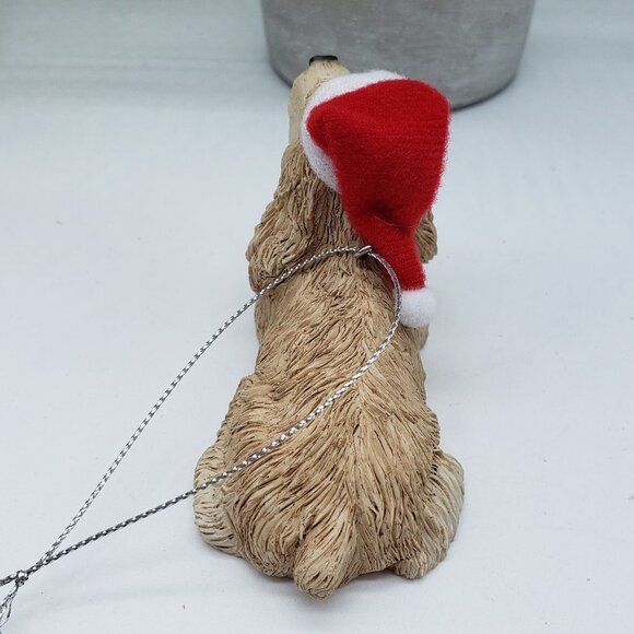 Sandra Brue Sandicast Buff Cocker Spaniel Christmas Ornament with Original Box - Picture 5 of 13